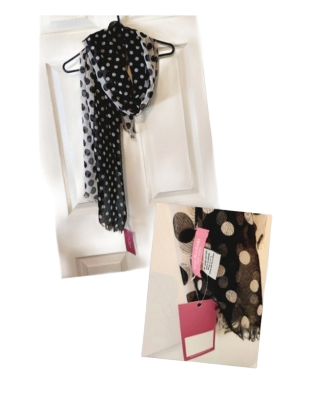 NWT - Swiss Sheer Polka Dot Scarf